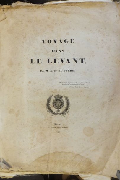 Null MOYEN ORIENT - LEVANT, "Voyage dans le Levant", Paris, de l'Imprimerie Roya&hellip;