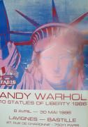 Null WARHOL Andy Affiche originale quadri 1986 - 10 statues of liberty - Galerie&hellip;