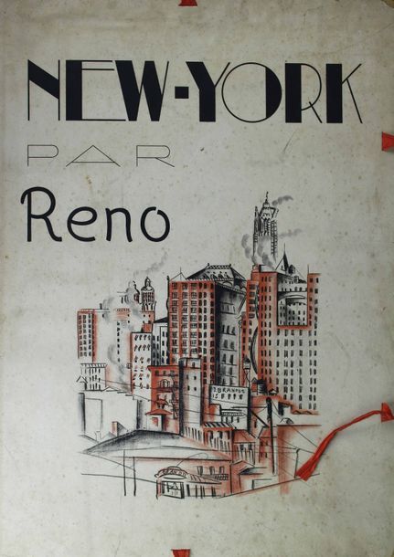 Null ETATS-UNIS - NEW YORK par Irene Reno. C.1935. ALBUM contenant 10 lithograph&hellip;