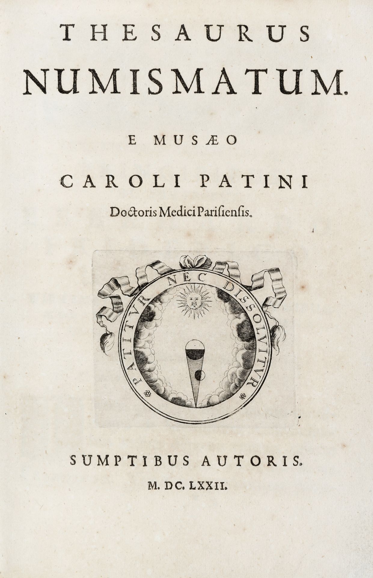 PATIN, Charles (1633- 1693) - Thesaurus Numismatum e Musaeo Caroli Patini ... PA&hellip;