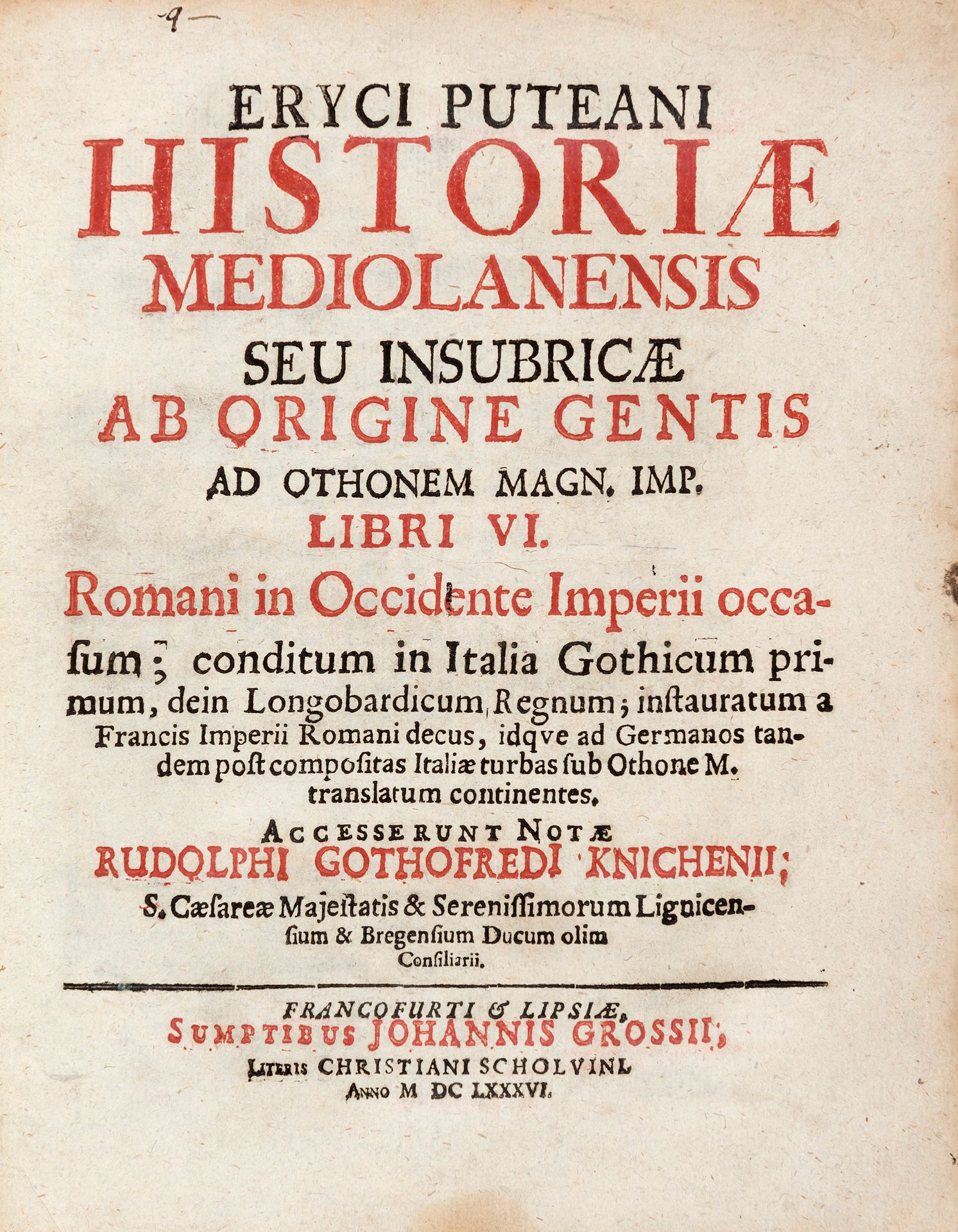 PUTEANI, Erici (1574-1646) - Historiae Mediolanensis seu insubricae ab ori... PU&hellip;