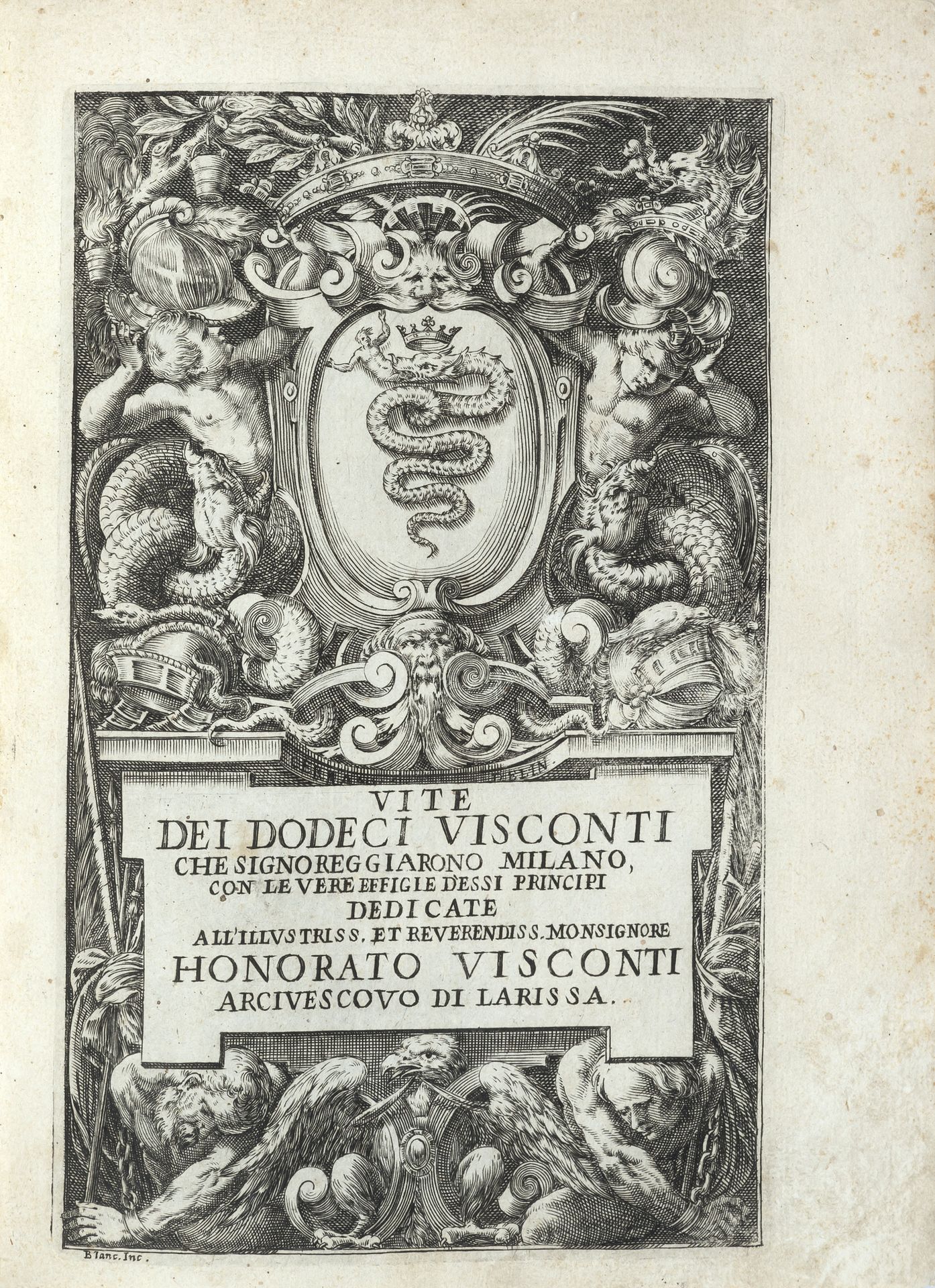 GIOVIO, Paolo (1483-1552) - Le vite dei dodici Visconti che signoreggiaron... GI&hellip;