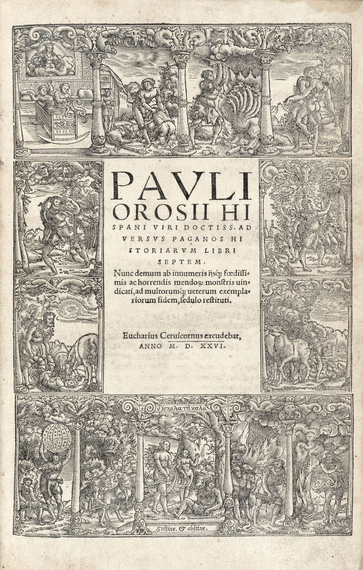 OROSIO, Paolo (ca. 375-420) - Adversus paganos historiarum libri septem [L... OR&hellip;