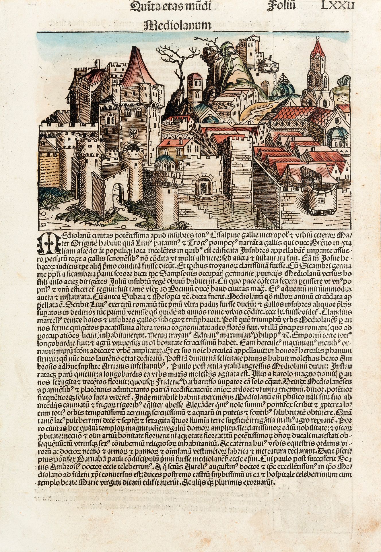 SCHEDEL, Hartmann (1440-1514) - [Milano dal Liber chronicarum]. Nuremberg:... SC&hellip;