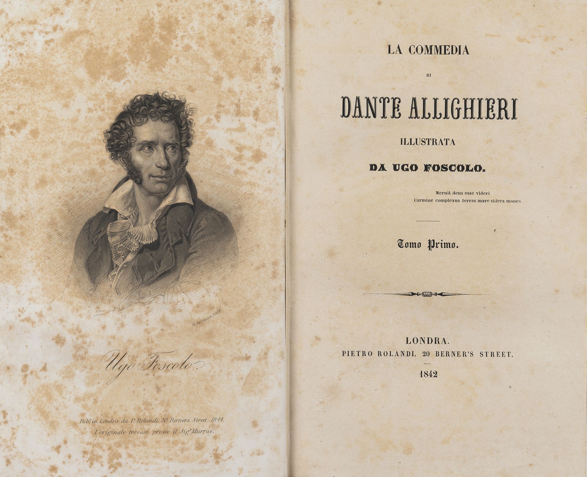 Null DANTE ALIGHIERI (1265-1321) - [FOSCOLO, Ugo (1778-1827) - MAZZINI, Giuseppe&hellip;