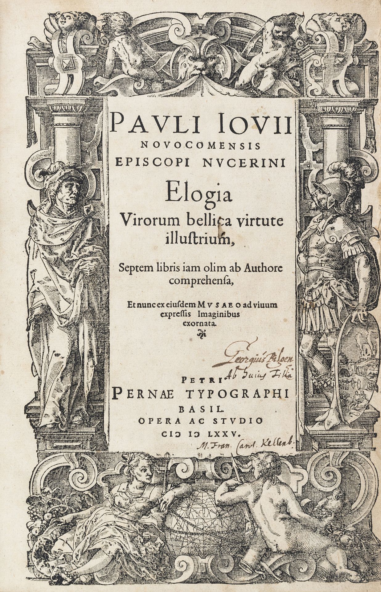 Null 
GIOVIO, Paolo (1483-1552) - Elogia virorum bellica virtute illustrium. Bas&hellip;