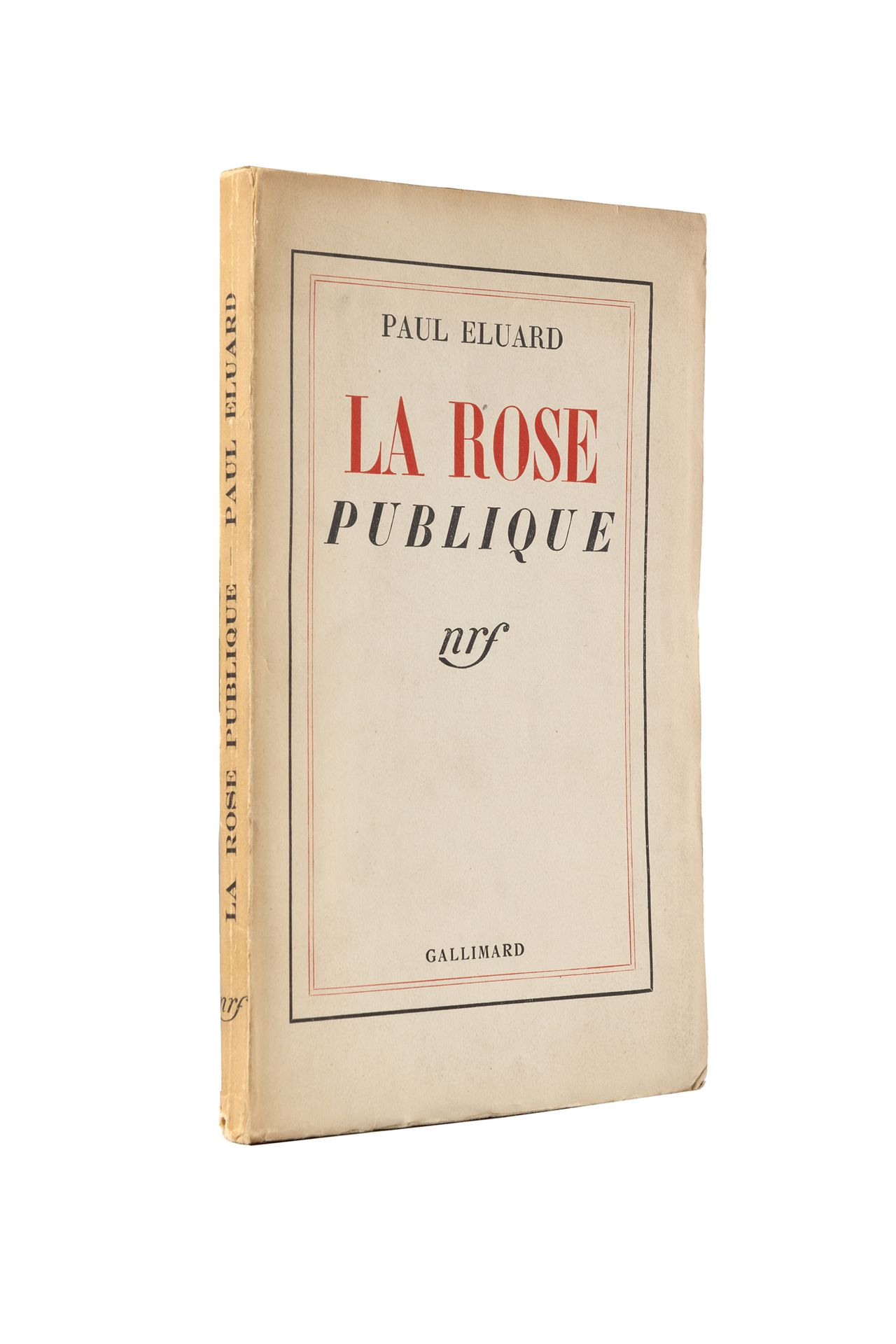 Null ÉLUARD, Paul (1895-1952) - La rose publique. Paris: Gallimard, 1934.

A pre&hellip;