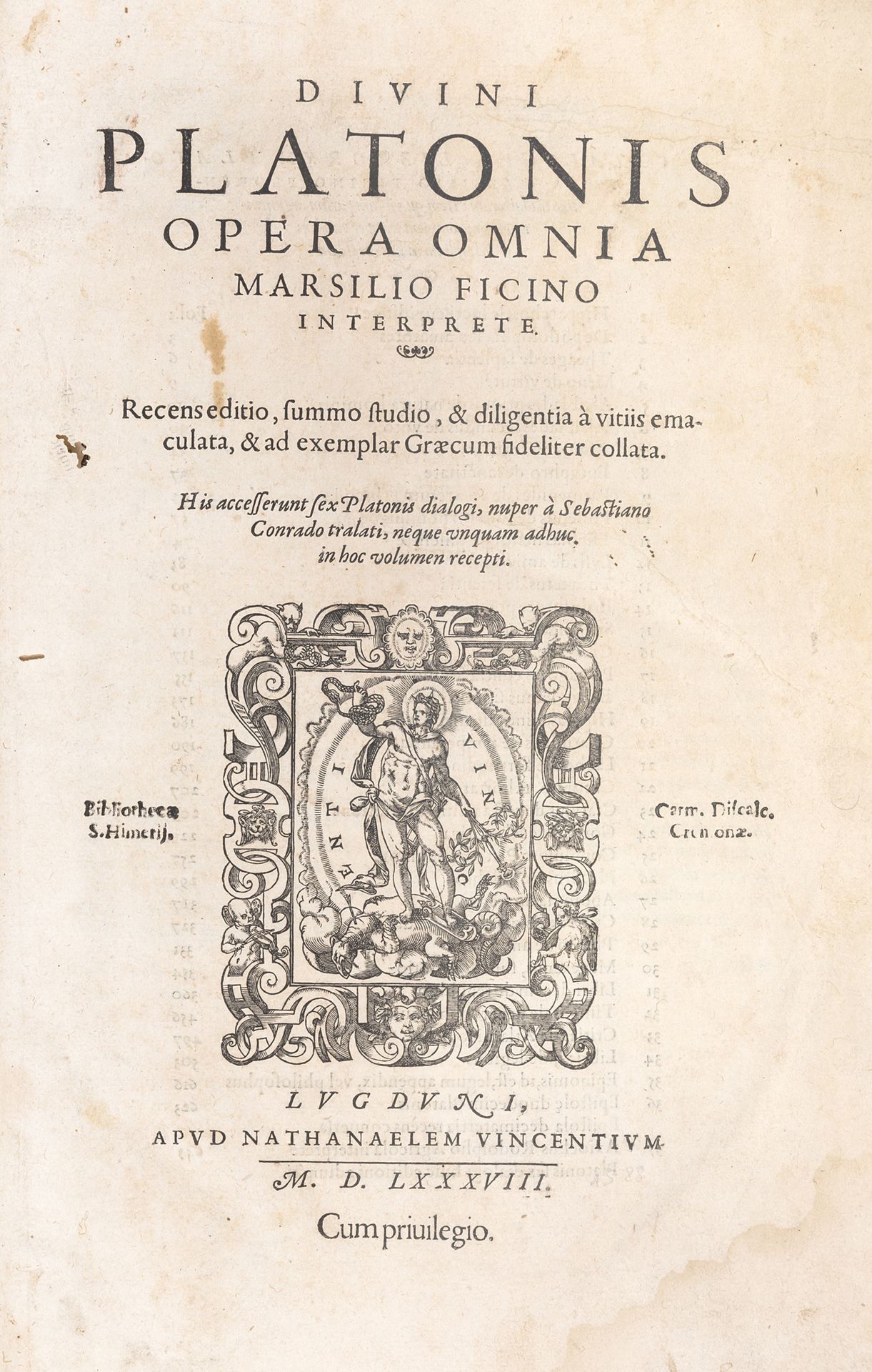 Null PLATONE (427-347 A.C.) - Opera omnia Marsilio Ficino interprete. Lyon: Nath&hellip;