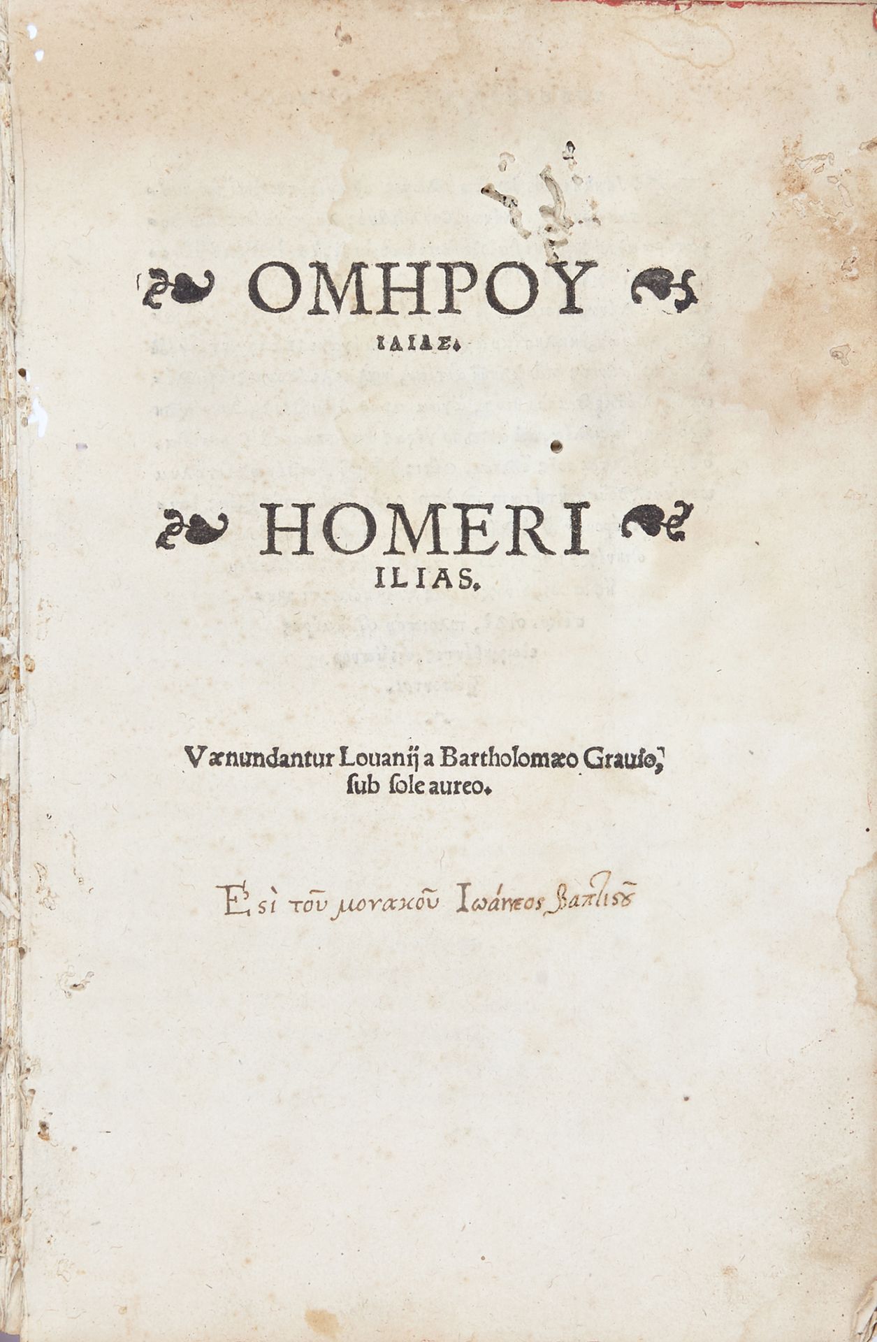 Null OMERO - Iliad. Louvain: Bartolomaeo Gravio, 1535.

A fascinating edition of&hellip;