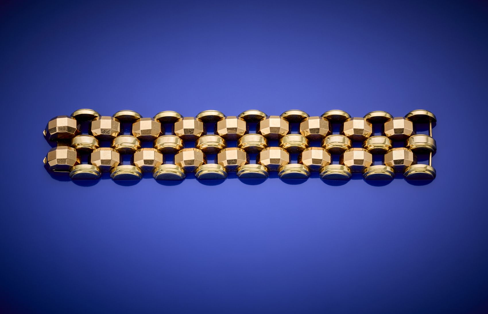 Null Bracelet modulaire bicolore en or 14K, g 94,86 env., longueur cm 18,30, h c&hellip;
