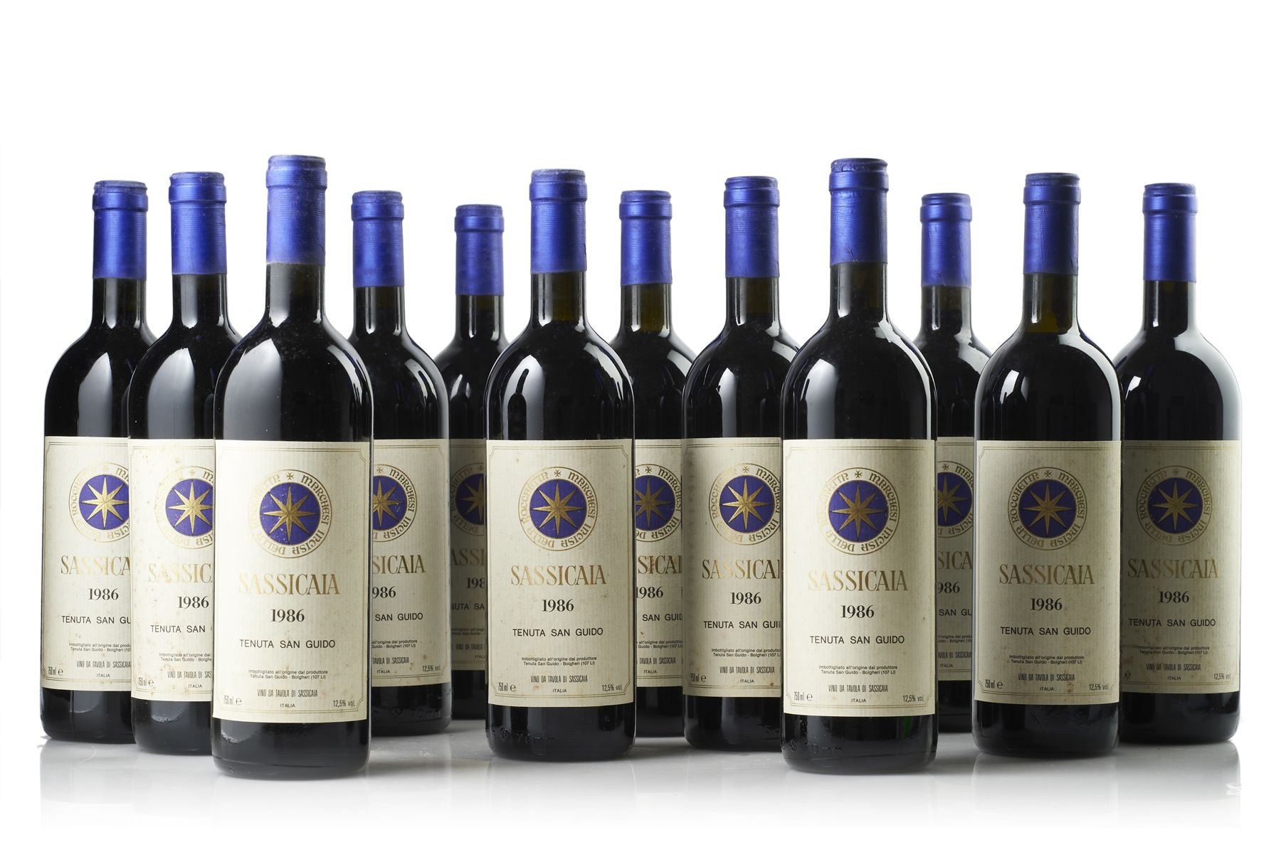 Null Tenuta San Guido, Sassicaia, 1986
l. 0,75
Lot de douze bouteilles