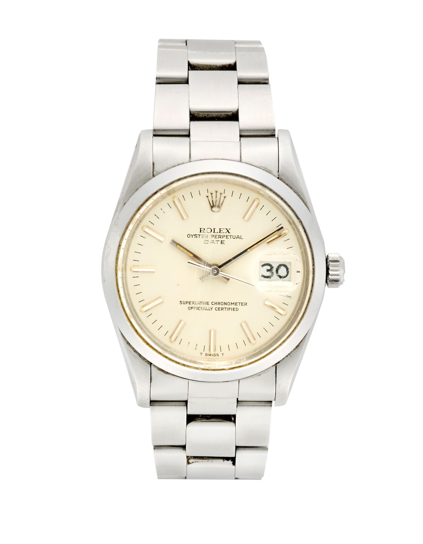 Null Rolex, Oyster Perpetual Date Ref. 15000
Gent's steel wristwatch
Year 1982
D&hellip;