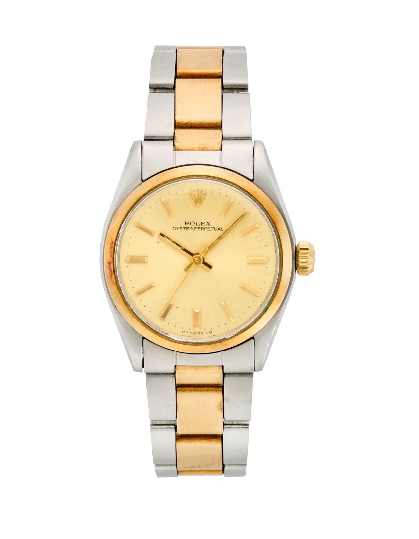 Null Rolex, Oyster Perpetual Ref. 6748
Gent's steel and gold wristwatch
Year 197&hellip;