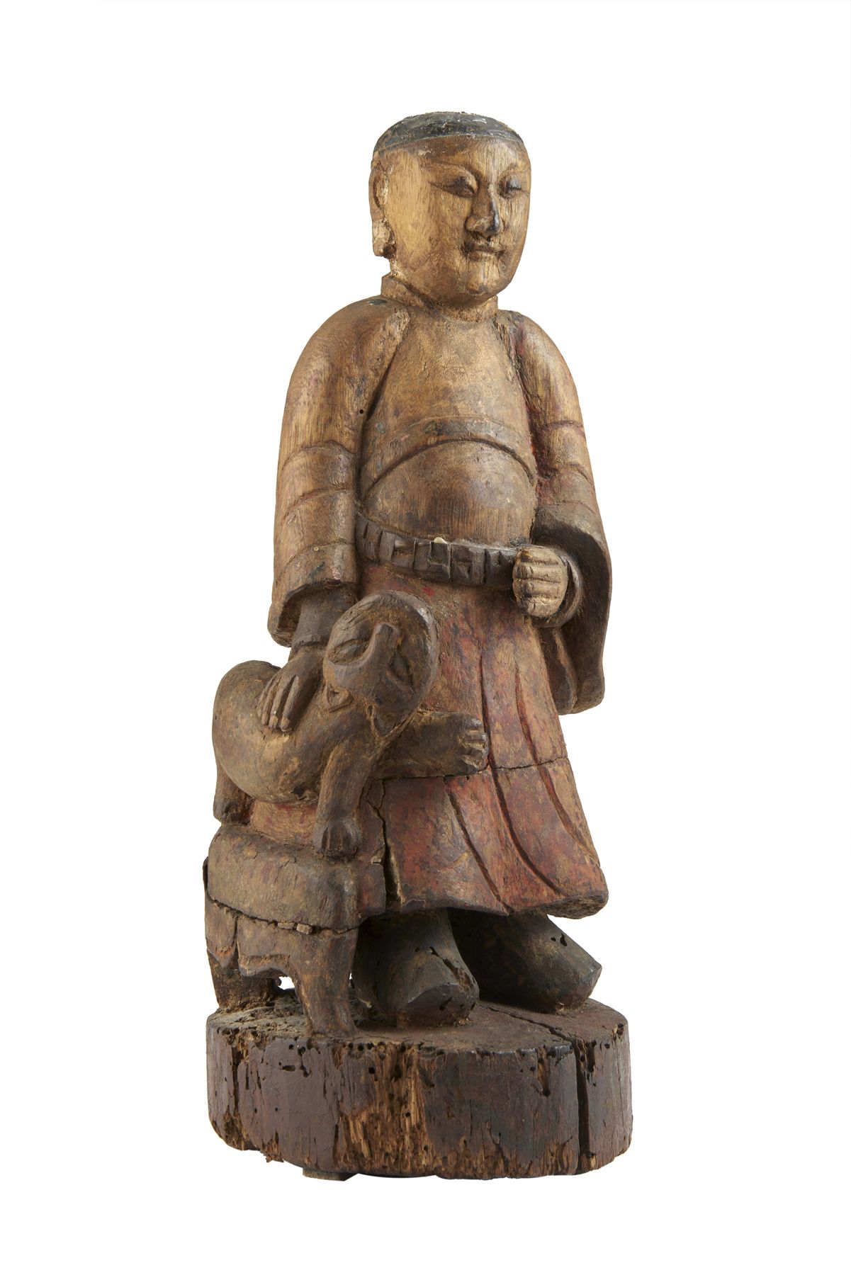 Null Geschnitzte Holzfigur eines Würdenträgers 
China, späte Ming-Dynastie

IT
S&hellip;