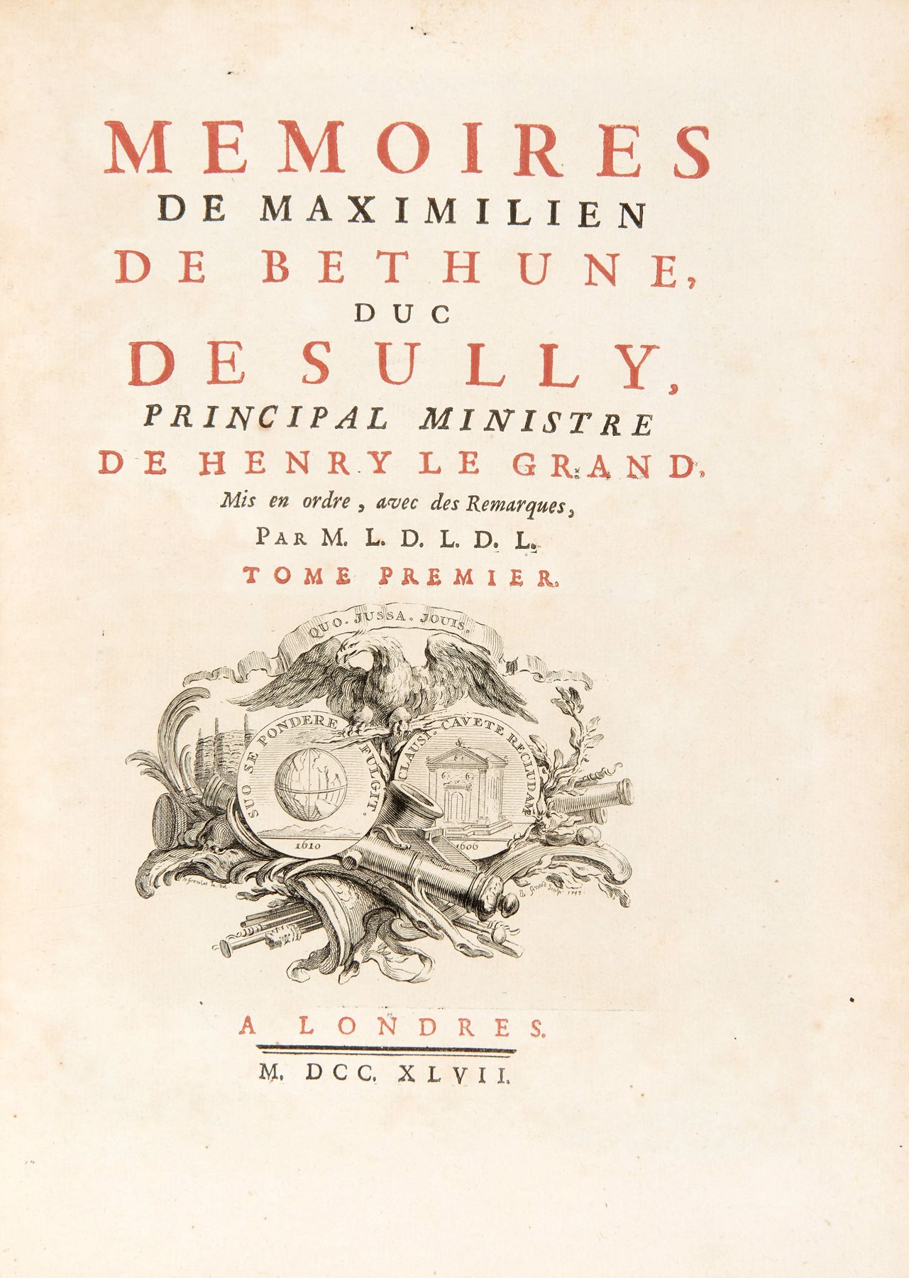 Null DE BÉTHUNE, Maximilien Duc de Sully (1559-1641) - Mémoires de Maximilien de&hellip;