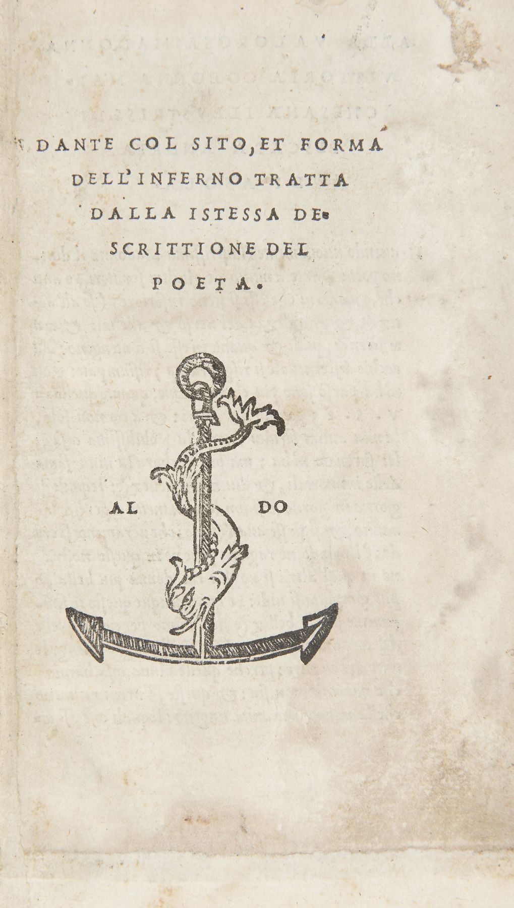 Null DANTE ALIGHIERI (1265-1321)--但丁（Dante）的网站，以及《地狱》的形式。威尼斯。Aldo Manuzio, 1515.&hellip;