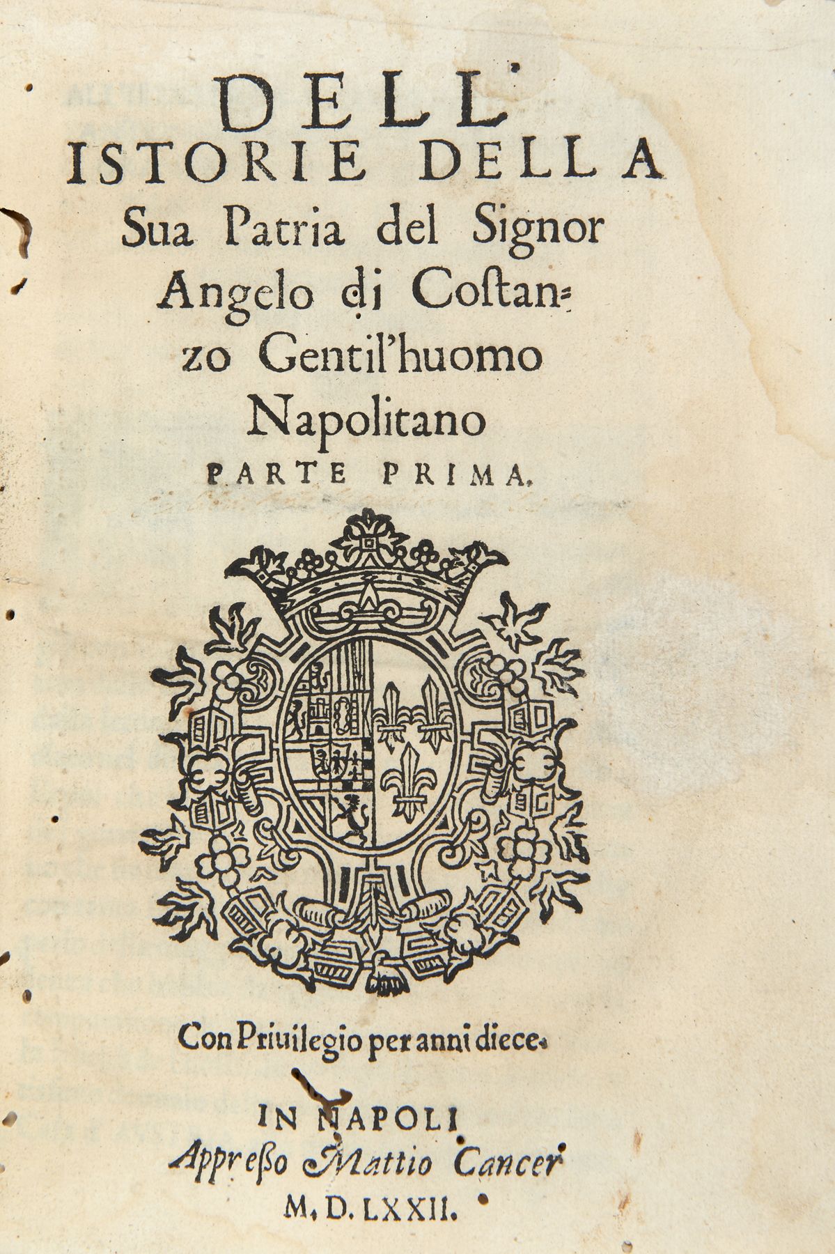 Null [DI COSTANZO Angelo (1507-1591) - Dell'Istorie della sua Patria del Signor &hellip;