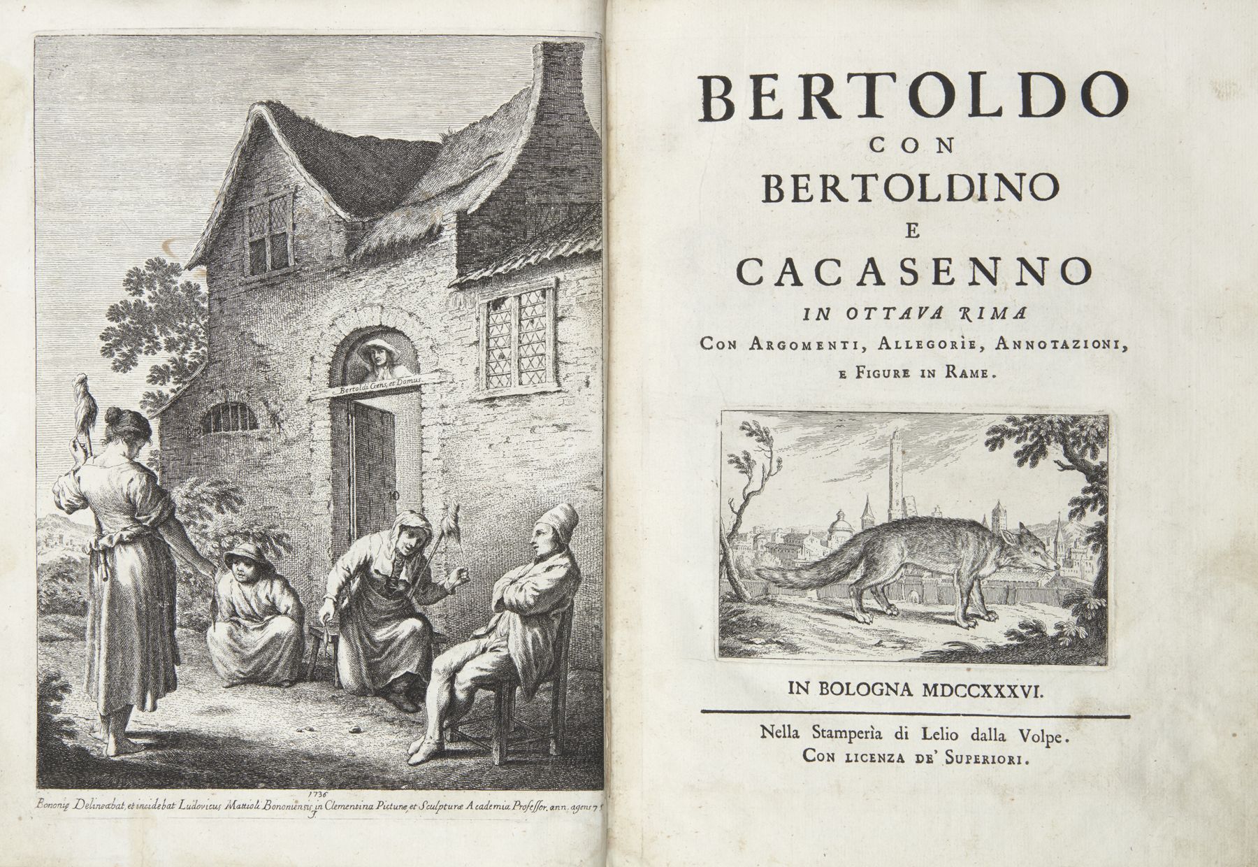 Null [CROCE, Giulio Cesare (1550-1609)] - Bertoldo con Bertoldino e Cacasenno in&hellip;