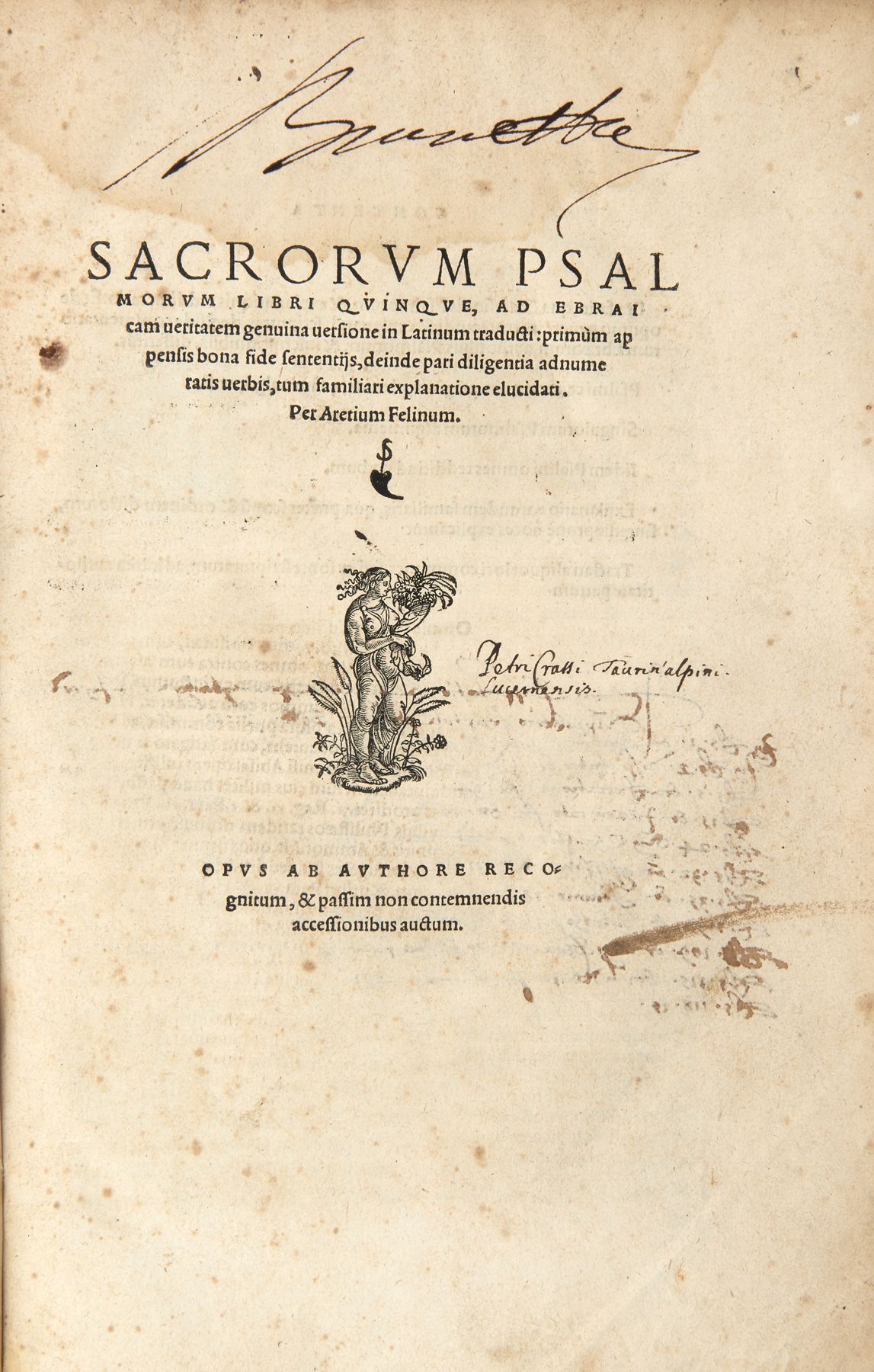 Null [BUCER, Martin (1491-1551)] - Sacrorum Psalmorum libri quinque, ad Ebraicam&hellip;