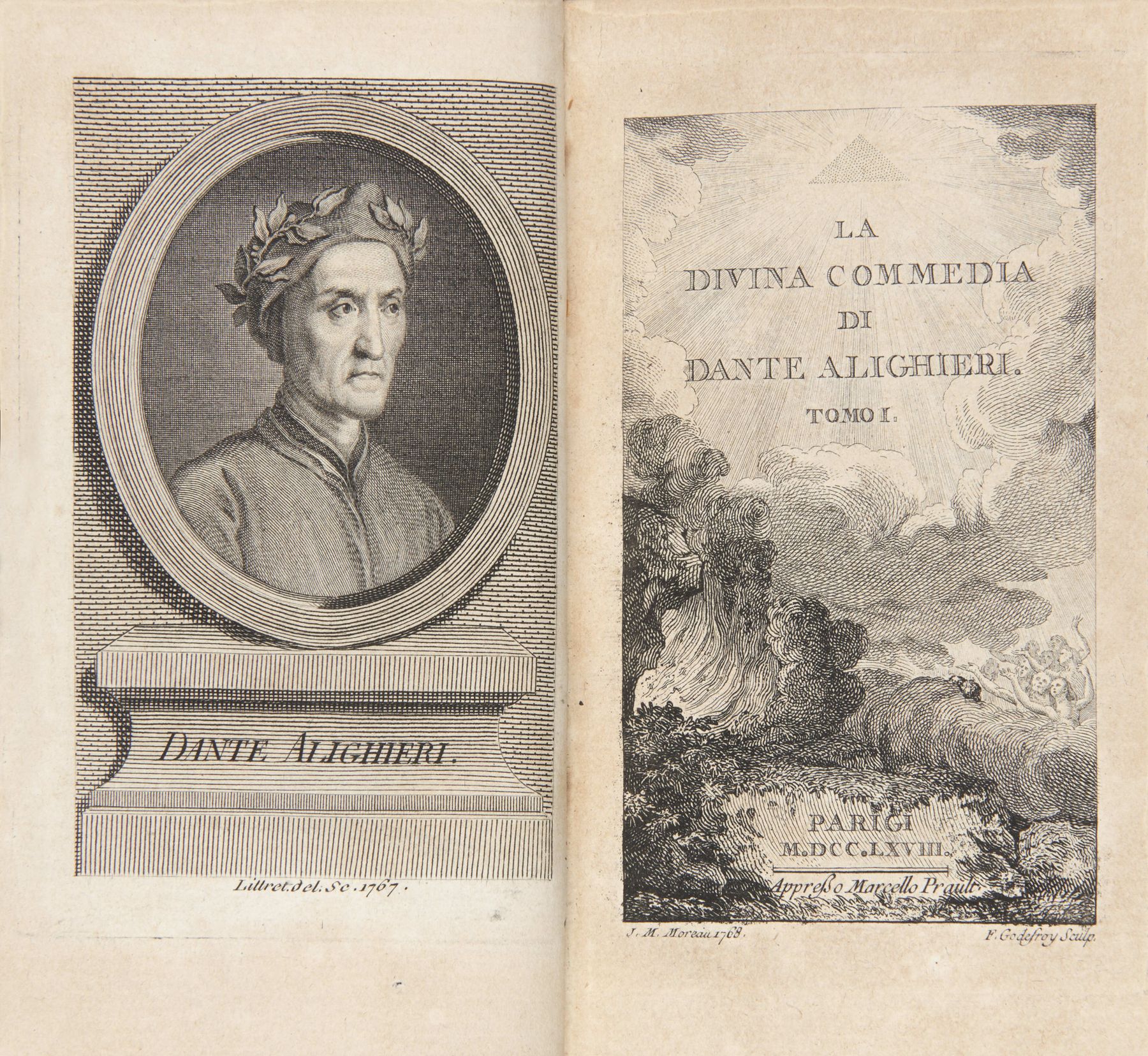 Null DANTE ALIGHIERI (1265-1321) - La Divina Commedia.巴黎。Marcello Prault, 1768.
&hellip;