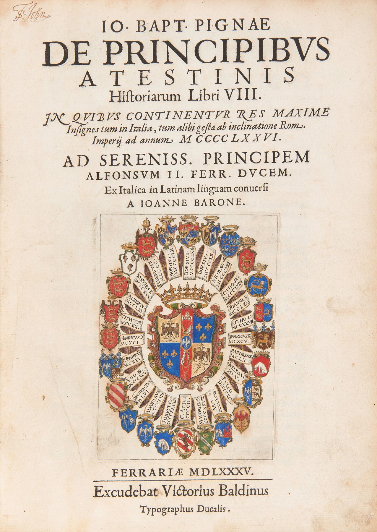 Null PIGNA, Giovanni Battista (1529-1575) - De principibus Atestinis historiarum&hellip;