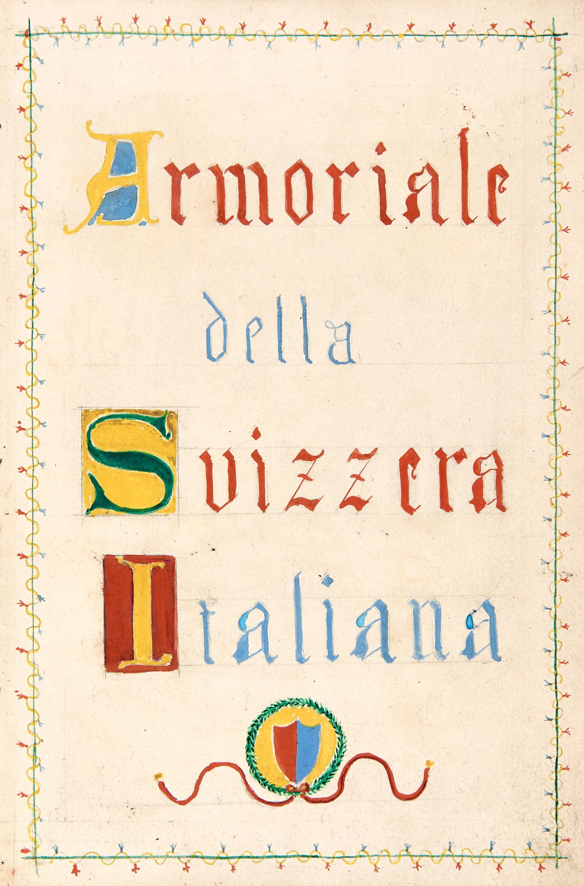Null [ARALDICA - SVIZZERA] - Wappen der Italienischen Schweiz. [Fine XIX secolo]&hellip;