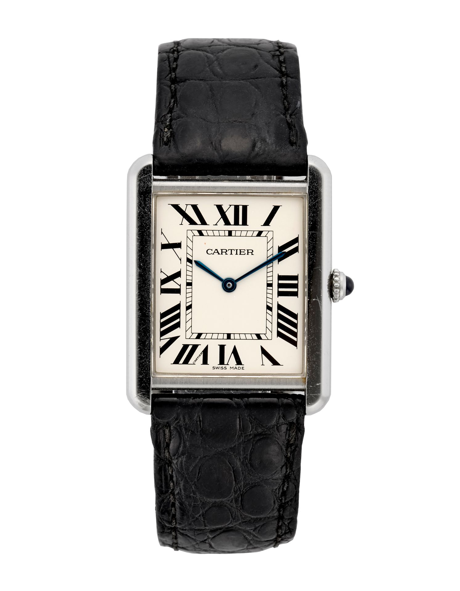Null Cartier, Tank Solo XL Ref. 2715
Gent's steel wristwatch
1990s
Dial, movemen&hellip;