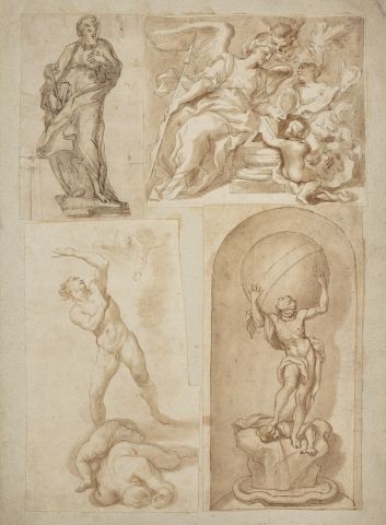 Null Attribué à Domenico PIOLA (Gênes 1627-1703)
Quatre vignettes sur un même mo&hellip;