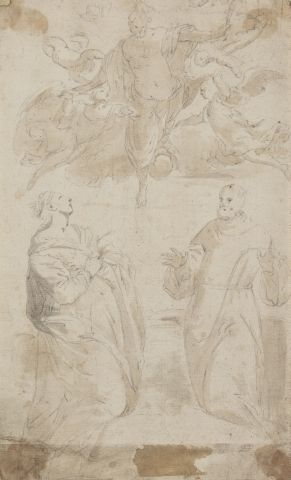 Null Ecole italienne du XVIIème siècle 
Ascension du Christ avec saint François &hellip;