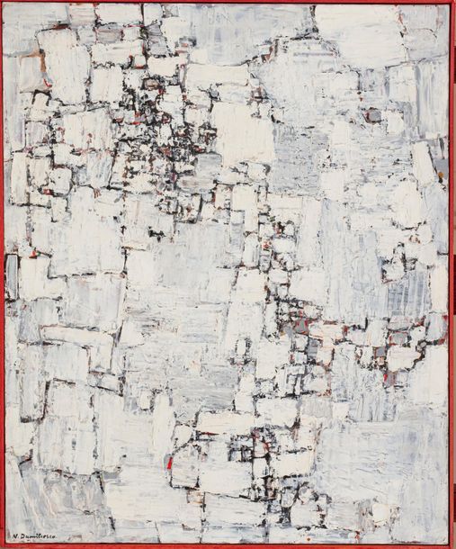 Null Natalia DUMITRESCO (1915-1997) 
Composition, 1956 
Huile sur toile signée e&hellip;