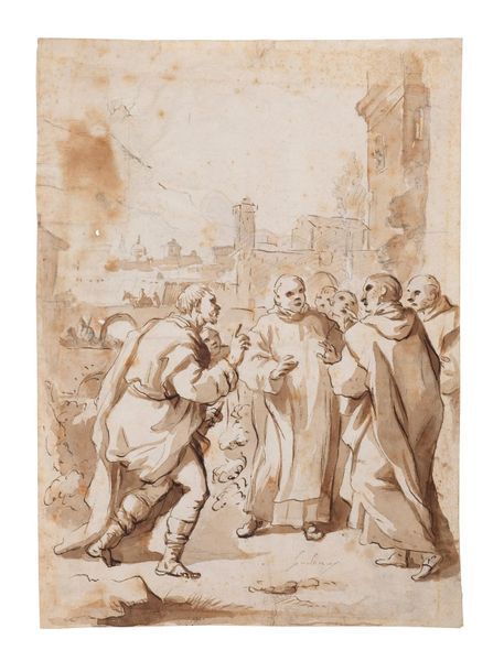 Null Luca GIORDANO dit « Fra Pesto » (1632 Naples – 1705)
Scène de la vie de sai&hellip;