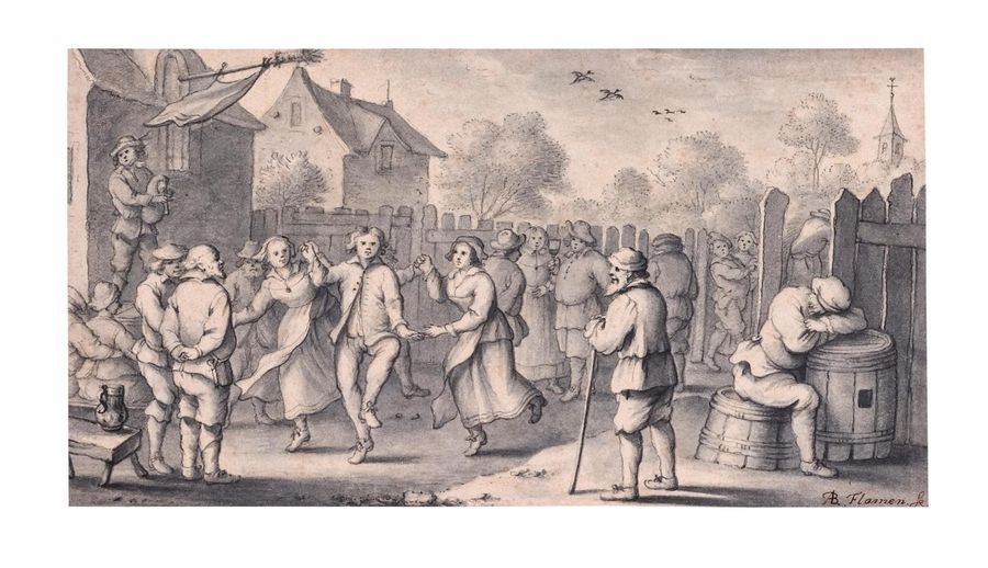 Null Albert FLAMEN (Bruges 1620 - Paris 1674)
Scène villageoise : la kermesse
La&hellip;