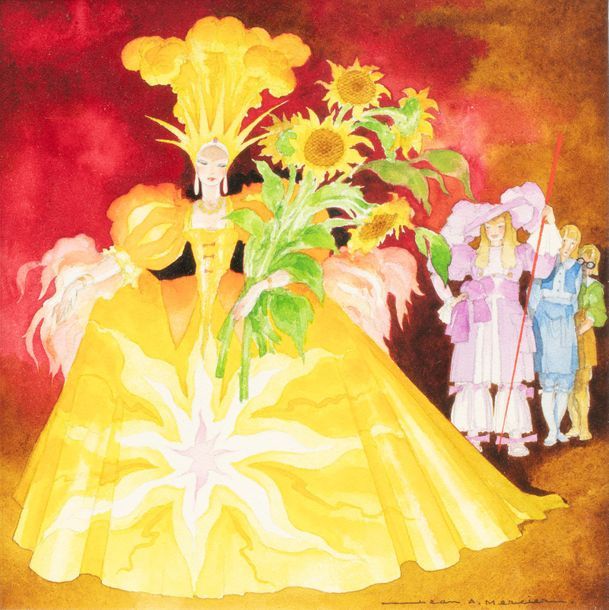 Null Jean Adrien MERCIER (1899-1995) 
La robe couleur du temps 
Aquarelle et tra&hellip;
