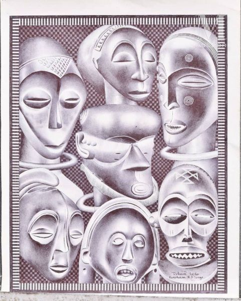 TSHAM (né en 1963) Las cabezas africanas, 2020

Tinta y acuarela sobre papel fir&hellip;