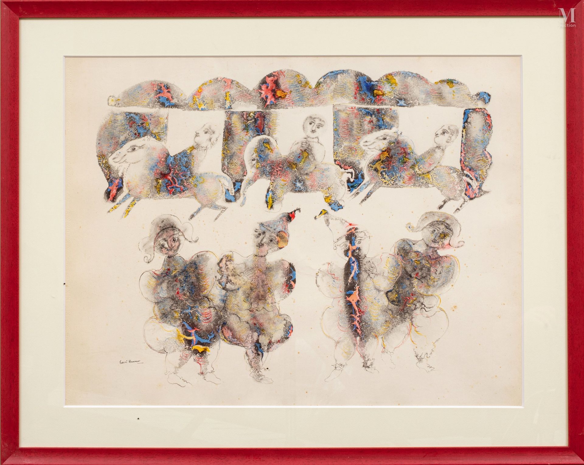 Sakti BURMAN (Né en 1935) Cavaliers et acrobates

Encre et aquarelle sur papier &hellip;