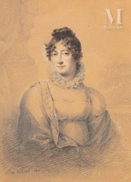 F. Paul HUET-VILLIERS (1772-1813). Portrait of Marie-Thérèse Charlotte of France&hellip;
