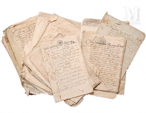 [NORMANDIE - EURE]. Ensemble d’environ 115 documents risalenti ai secoli XVI, XV&hellip;