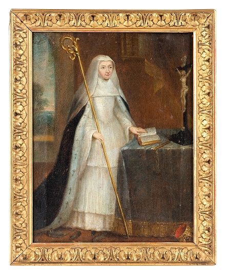 École française du XVIIIe siècle. 隆格维尔公爵夫人（1619-1679）的画像，她是大公爵的妹妹，身着主教袍的女修道院院长。
&hellip;