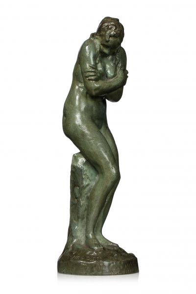 Jean Houdon, d’après "La Frileuse"

Sculpture en bronze à patine verte. 

Signée&hellip;