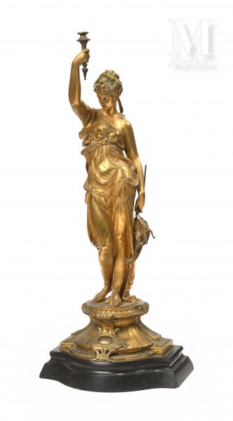 Déesse de la mer Gilded bronze sculpture depicting Thetis, goddess of the sea, s&hellip;