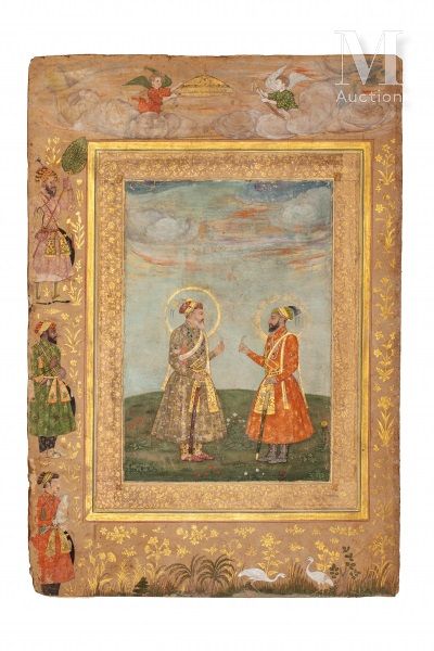 Double portrait de Shah Jahan et Aurengzeb-Alamguir 
﻿﻿PAS D'ENCHERES LIVE POUR &hellip;