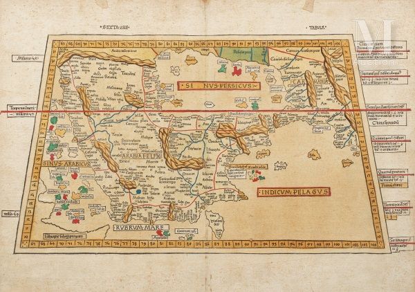 Carte de la Péninsule arabique 
ERRATUM



PTOLÉMÉE, C. Sexta Asie Tabula. Ulm, &hellip;
