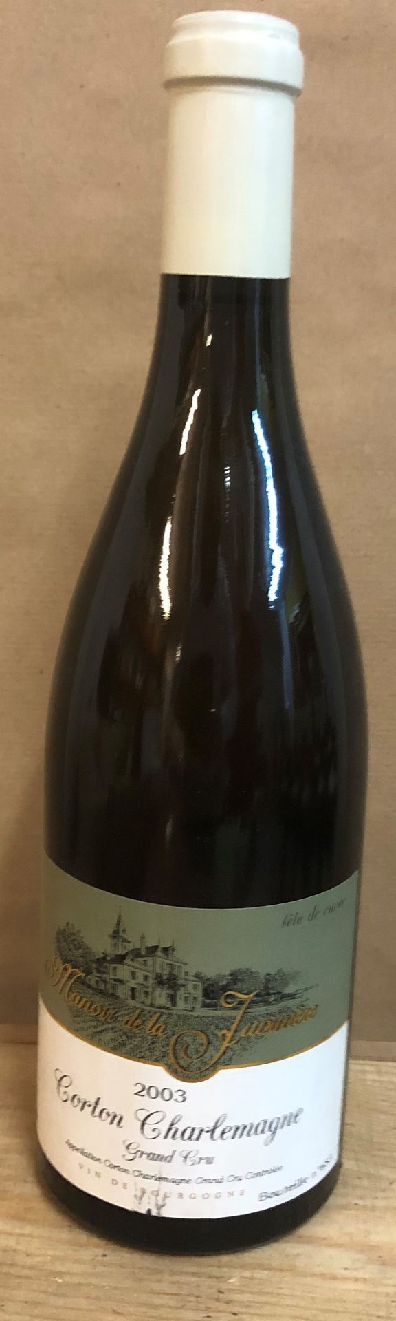 Null 1 bouteille CORTON CHARLEMAGNE Manoir de la Juvinière 2003 (étiquette légèr&hellip;