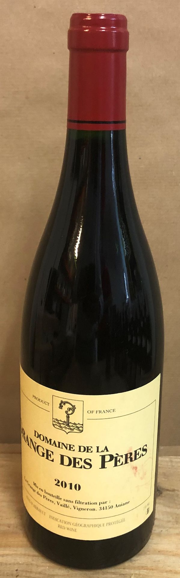 Null 
1 bouteille VDP DE L'HÉRAULT, La Grange des Pères 2010 (étiquette légèreme&hellip;