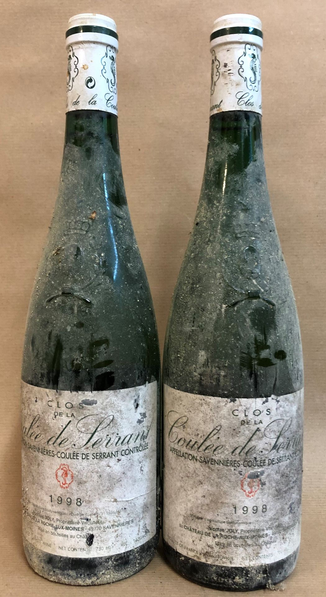 Null 2 bouteilles SAVENNIÈRES "Clos de la Coulée de Serrant", Nicolas Joly 1998 &hellip;