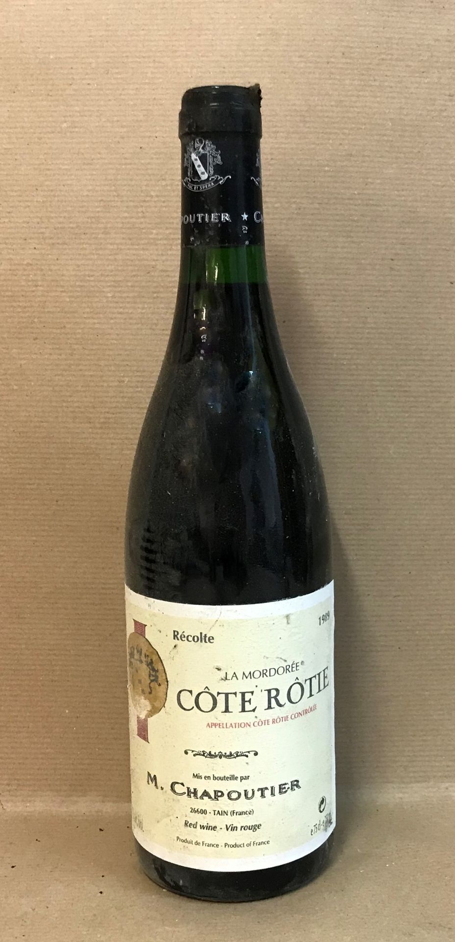1 bouteille CÔTE-RÔTIE "La Mordorée", M. Chapoutier 1989