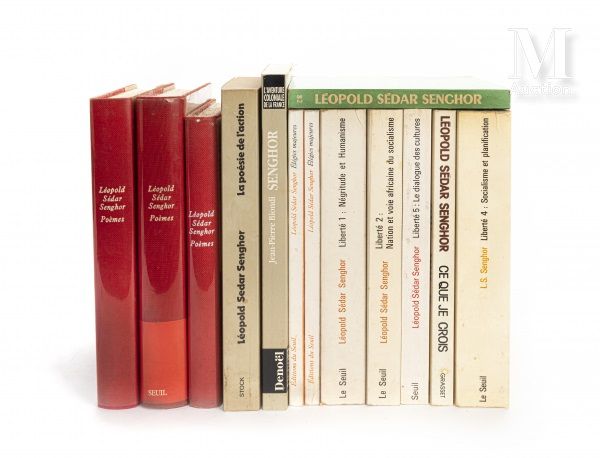 SENGHOR (Léopold Sédar) Ensemble de 13 volumes brochés dont 7 avec E.A.S. De l'a&hellip;