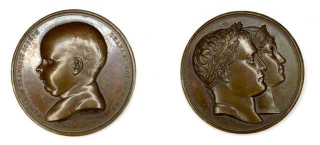 Null 奖章 - 法国

拿破仑一世

庆祝罗马国王弗朗索瓦-约瑟夫-查尔斯诞生的奖章 1811年

答：弗朗索瓦-约瑟夫-查尔斯左侧的头像

R: 拿破仑一&hellip;
