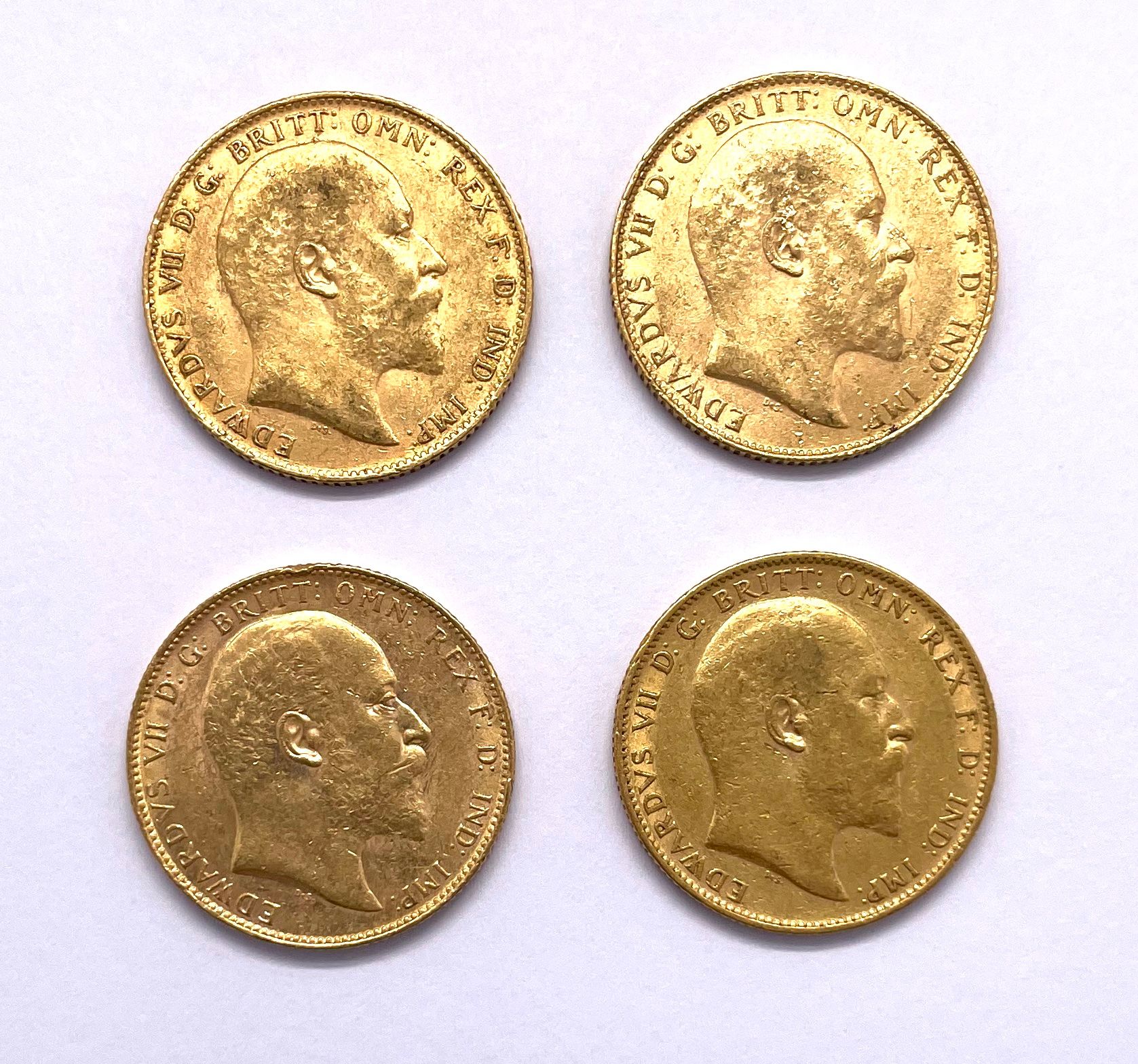 Null Angleterre - Edouard VII (1901 - 1910)

Lot de quatre monnaies Souverain 

&hellip;