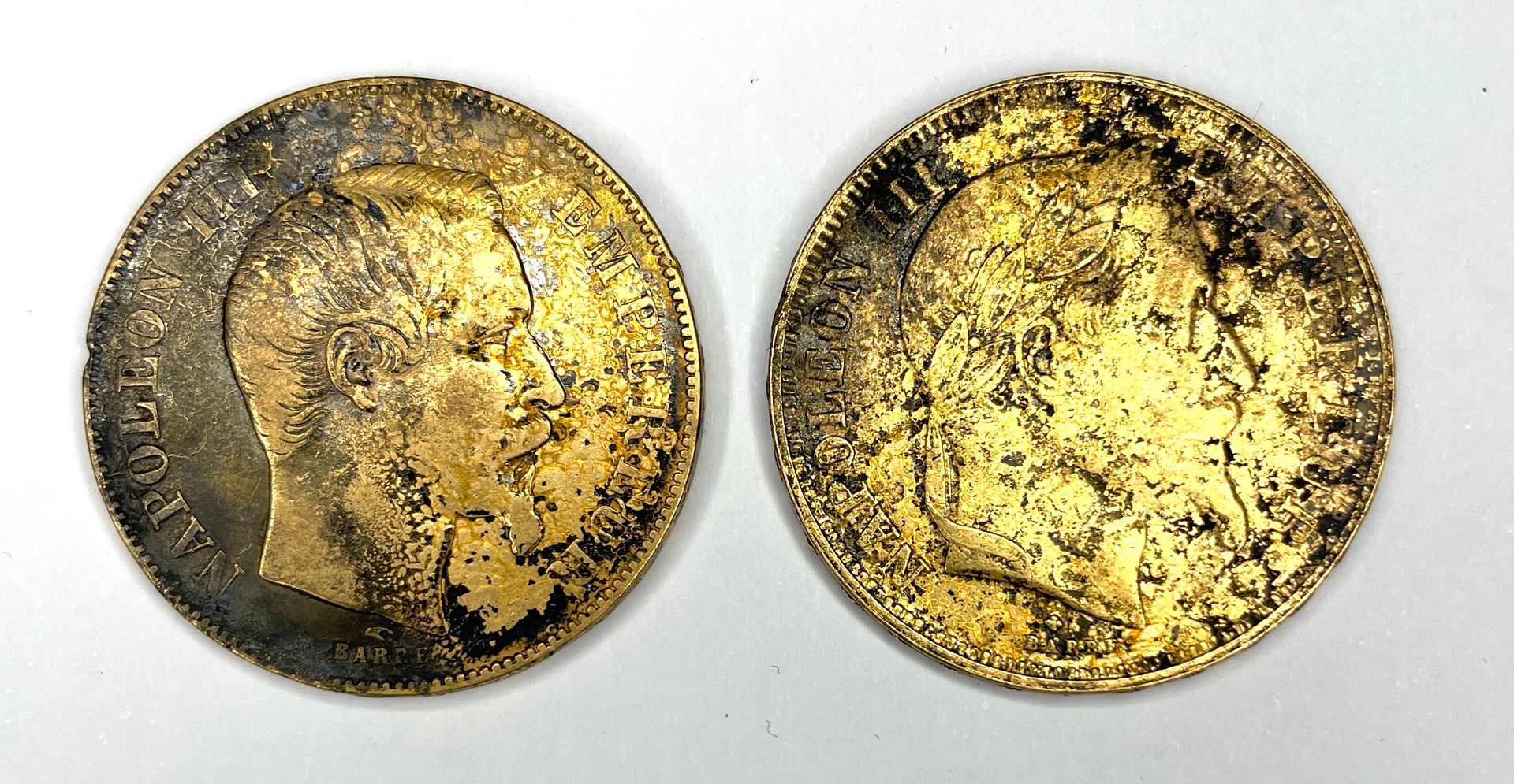 Null France – Napoléon III (1852-1870)

Lot de deux monnaies de 50 Francs (1855 &hellip;